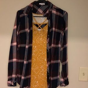 flannel and tank